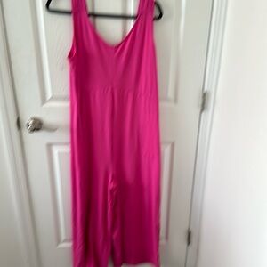 Cuddl Duds regular wide leg flex wear v-neck jumpsuit